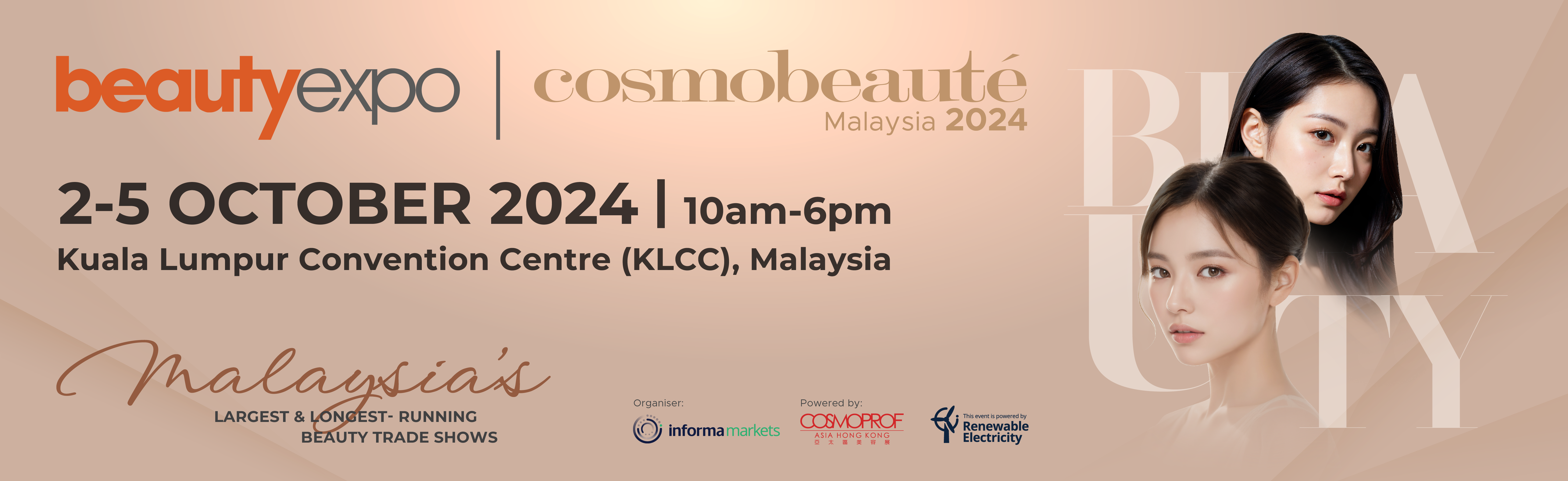 beautyexpo & Cosmobeauté Malaysia 2024, 2 - 5 October
